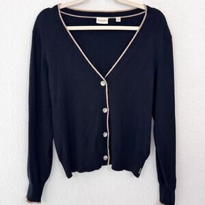 Scotch & Soda Womens Knit Cardigan Sweater Size M Soft Comfy Preppy Black